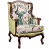 Кресло «Индокитайский зеленый павлин» (красное дерево)