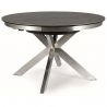 Стол обеденный Signal PORTO Ceramic 120 раскладной (темно-серый мрамор/сталь мат)