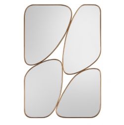 Золотое настенное зеркало “Муан”