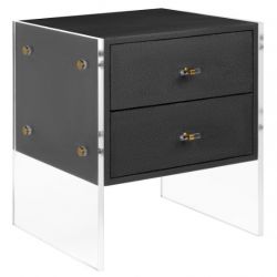 Тёмно-серая прикроватная тумба “Берк”