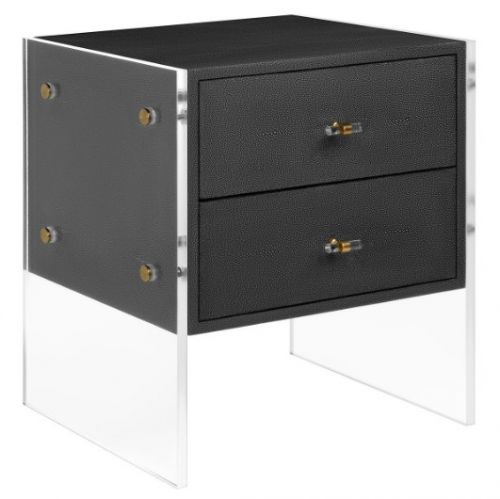 Тёмно-серая прикроватная тумба “Берк”