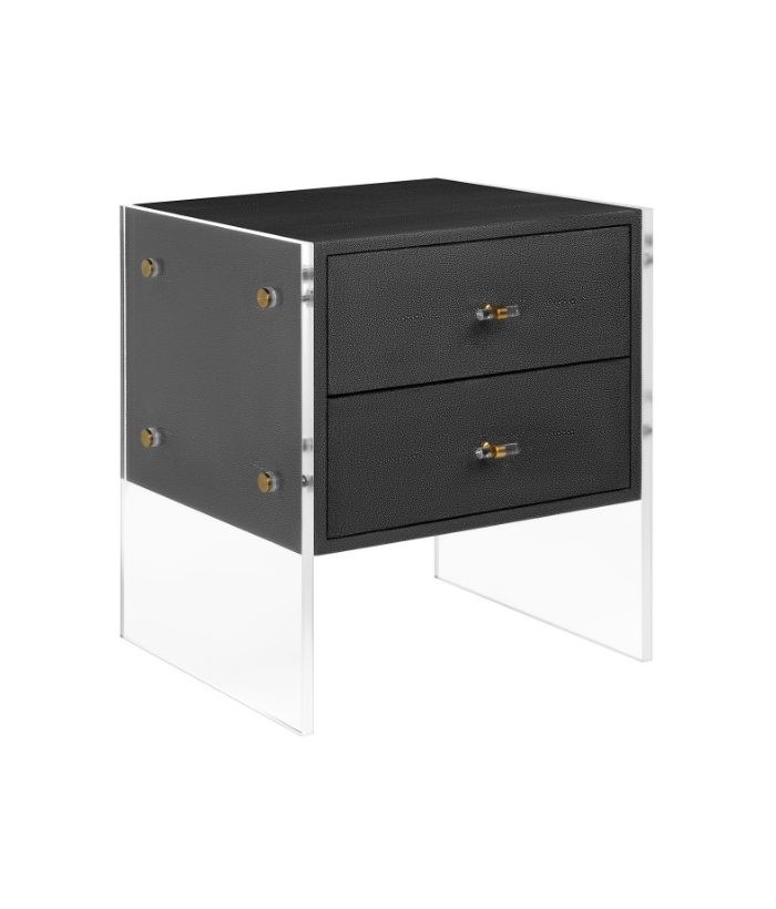 Тёмно-серая прикроватная тумба “Берк”