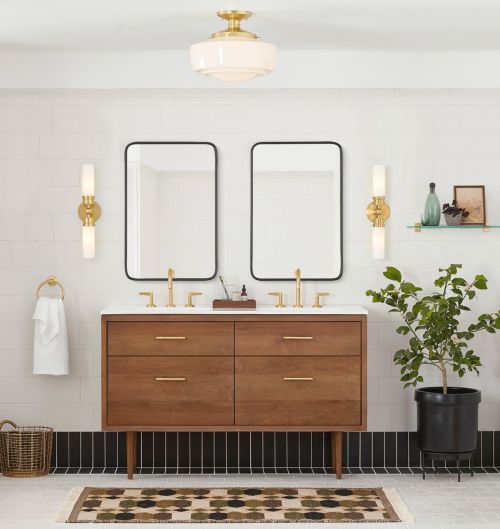 Smart M Black (Смарт) Зеркало в раме Smal 60*90 см