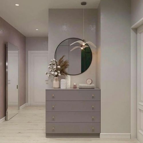 Ala M Black (Ала) Зеркало в тонкой раме Smal Ø70 см