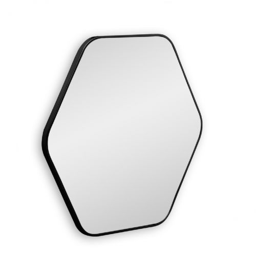 Hexagon S Black (Хексаген) Зеркало в тонкой раме Smal 60*54 см