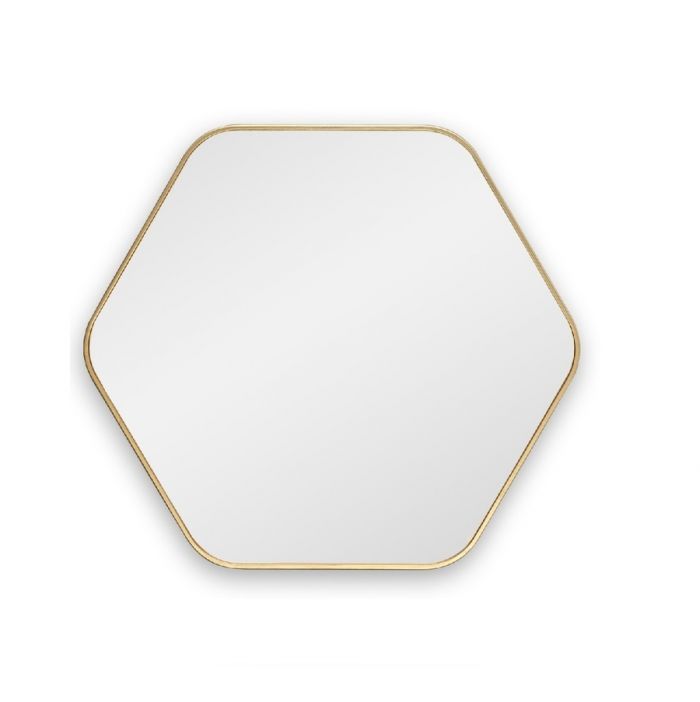 Hexagon M Gold (Хексаген) Зеркало в тонкой раме Smal 80*74 см