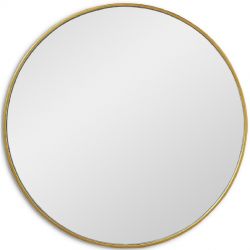 Ala L Gold (Ала) Зеркало в тонкой раме Smal Ø90 см