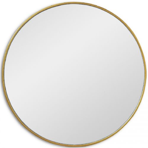 Ala L Gold (Ала) Зеркало в тонкой раме Smal Ø90 см