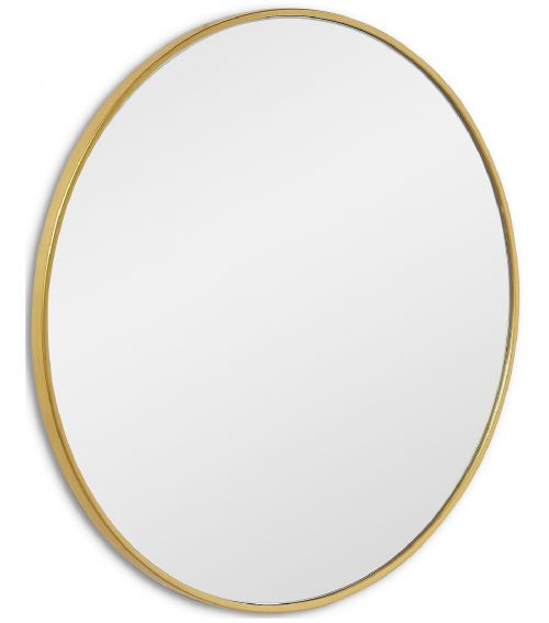 Ala L Gold (Ала) Зеркало в тонкой раме Smal Ø90 см