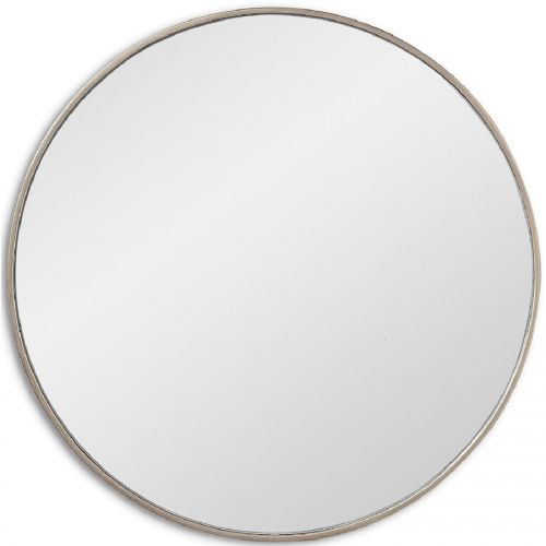 Ala L Silver (Ала) Зеркало в тонкой раме Smal Ø90 см