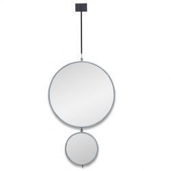 Tandem L Silver (Тандем) Зеркала на подвесе в тонкой раме 40*90 см