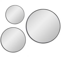 Saturn Black (Сатурн) Сет из 3-х зеркал Ø55, Ø40, Ø30 см