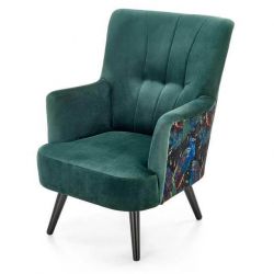 Кресло Halmar PAGONI (темно-зеленый/черный)