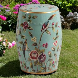 Керамический табурет Весна, голубой