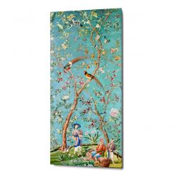 Картина на холсте «Императорский сад» blue 30×70, холст, галерейная натяжка (версия 2)