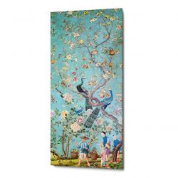 Картина на холсте «Императорский сад» blue 30×70, холст, галерейная натяжка (версия 3)