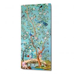 Картина на холсте «Императорский сад» blue 30×70, холст, галерейная натяжка (версия 7)