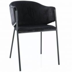 Стул кухонный Signal BONO Velvet Bluvel 19 (черный/черный)