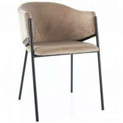 Стул кухонный Signal BONO Velvet Bluvel 28 (бежевый/черный)