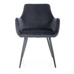 Стул кухонный Signal APPLE Velvet Bluvel 19 (черный/черный)