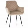 Стул кухонный Signal FIG Velvet Bluvel 28 (бежевый/черный)
