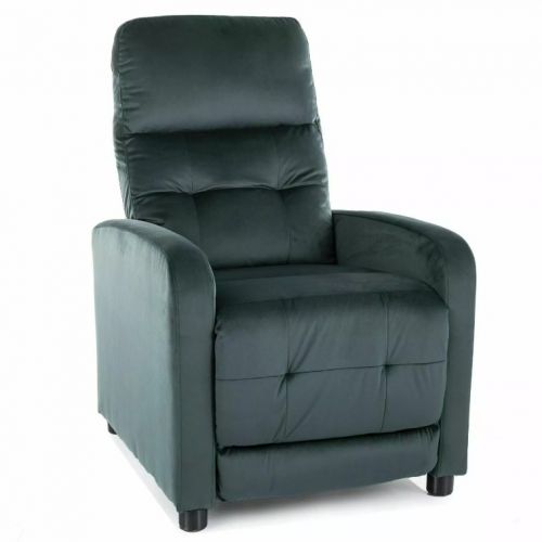 Кресло SIGNAL OTUS Velvet Bluvel 78 раскладное, зеленый