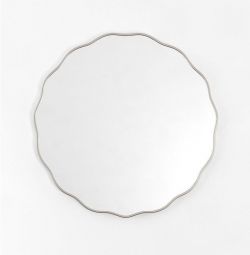 Fancy S Silver (Фэнси) Зеркало в тонкой раме Smal Ø60 см