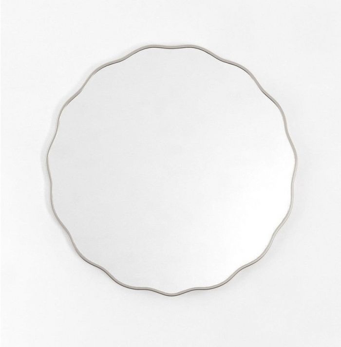 Fancy S Silver (Фэнси) Зеркало в тонкой раме Smal Ø60 см