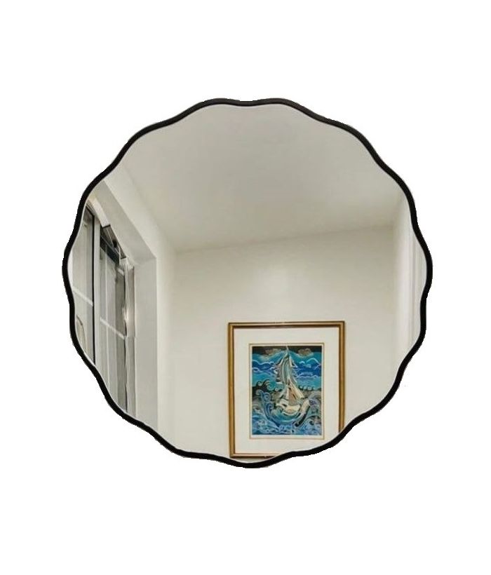 Fancy S Black (Фэнси) Зеркало в тонкой раме Smal Ø60 см