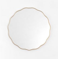Fancy S Gold (Фэнси) Зеркало в тонкой раме Smal Ø80 см