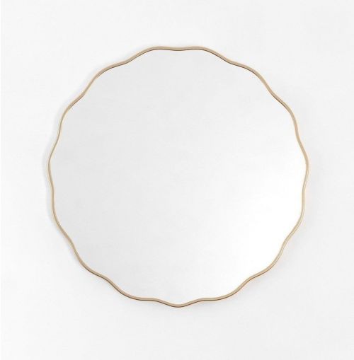Fancy S Gold (Фэнси) Зеркало в тонкой раме Smal Ø80 см