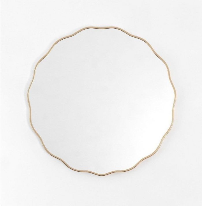 Fancy S Gold (Фэнси) Зеркало в тонкой раме Smal Ø80 см