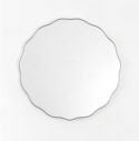 Фантазия (Fancy) M Серебро Зеркало в тонкой раме Ø80 см
