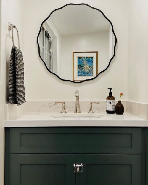 Fancy M Black (Фэнси) Зеркало в тонкой раме Smal Ø80 см