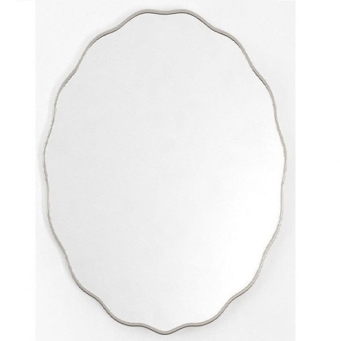 Fancy Oval Silver (Фэнси) Зеркало в тонкой раме Smal 60*80 см