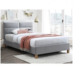 Кровать SIGNAL SIERRA Velvet tap. 150 серый/дуб, 140/200
