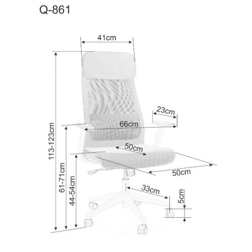 Кресло компьютерное SIGNAL Q-861 серый